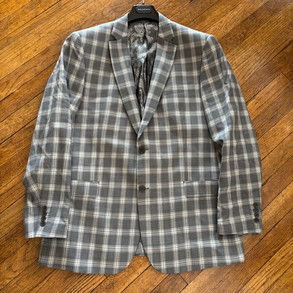 Bachrach Gray Sport Coat Size 44R